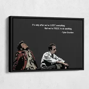 Fight Club Movie Poster,  With Tex Tyler Durden Wall Art Poster Home Decor, Quality Paper 8x12 to 27x40inch