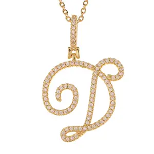 initial grass 26 English letter pendant hip-hop necklace men and women wedding necklace