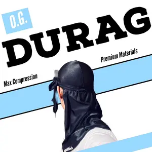 Wave Check Premium Black Durag: Versatile Hair Care Mastery For Waves, Braids, Locs & Twist, One Size Fits Most