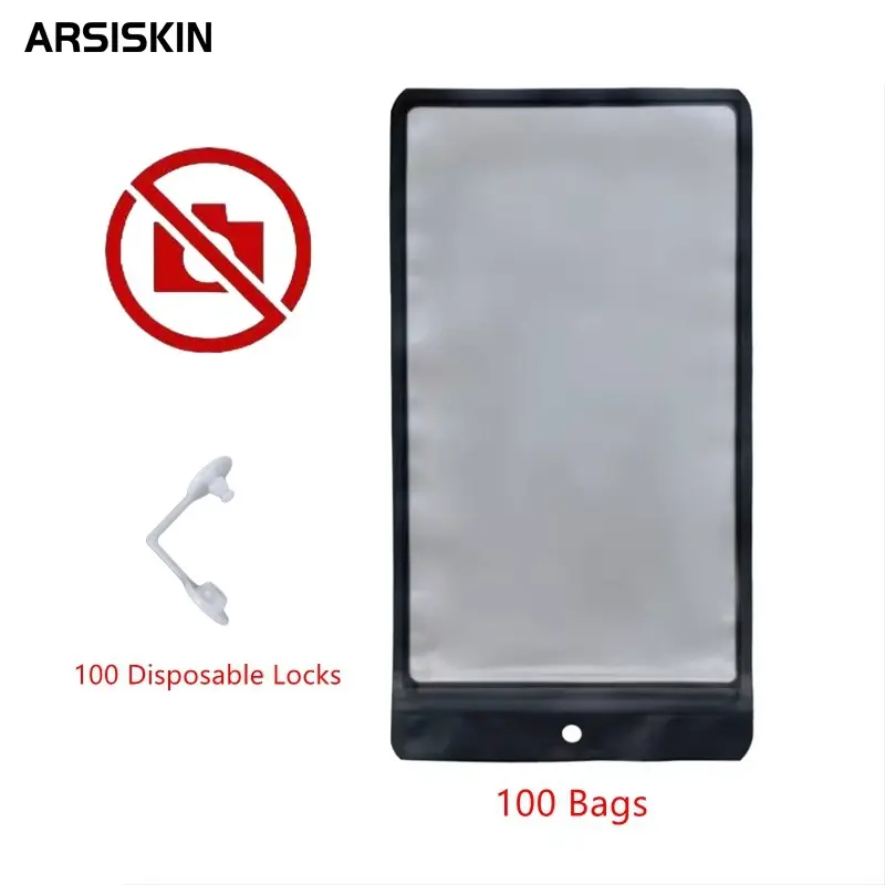 100 Pcs Disposable Privacy Phone Bags,  Anti-camera Phone Bag, Lightweight Anti-Photo Capture, Ideal for Private Events, Muslim Weddings, Affordable & Convenient