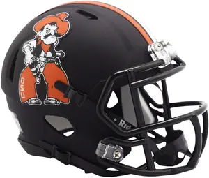 Riddell Oklahoma State Cowboys 2023 Black Pistol Pete Revolution Speed Mini Helmet