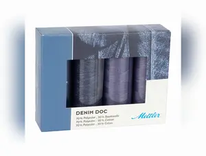 Mettler Doc No.75 Kit Thread Pack, Denim Blue