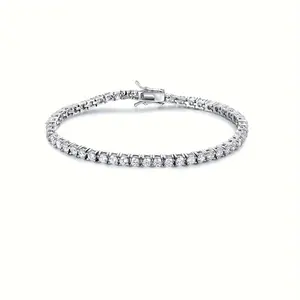 MDFUN Minimalist Women's Tennis Bracelet 2.0mm Delicate Street-Style Jewelry Adjustable Fit 6-7.5 Inches