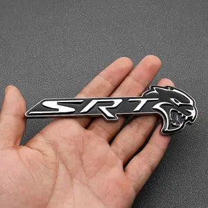 Metal 3D Car Rear Trunk Stickers For Charger Srt Emblem Badge Sxt Challenger Durango Viper Caliber Grill Emblem Badge Decoration Automobile Decals