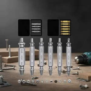 Stainless Steel Screw Extractor Set: Broken Bolt Remover, Multi-Size Impact Bit Set, Step Drill Bits for Metal & Wood, Quick Repair Tool Kit for Mechanical Auto Maintenance, 4-6 Pcs Easy Out Tools