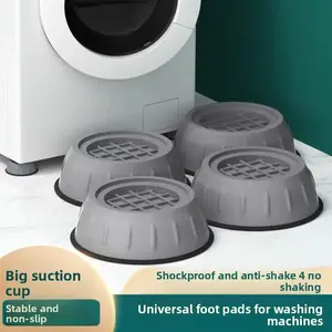 4 Pack Washing Machine Feet Pads Height Increasing Anti-Vibration Non-Slip Mat for All Automatic Front Load & Top Load Washers Universal Stability