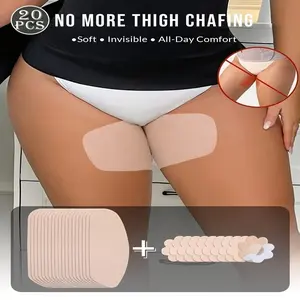 20PCS Disposable Non‑Woven Set: 10 Thigh Anti‑Chafing Pads + 10 Nipple Covers, Ultra‑Thin Soft Breathable Invisible Sweatproof Anti‑Rub Guards, Skin‑Friendly Easy‑To‑Apply Stickers for Men & Women, Perfect for Summer Outdoor Travel Running Hiking Fitness
