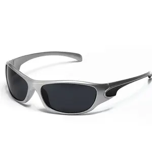 Y2K Techno Silver Sunglasses – Trendy Rave & Festival Sunglasses KLASSNUM