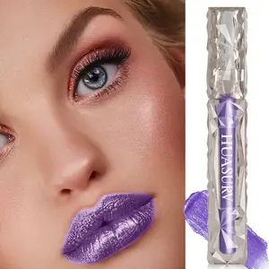 Huasurv Fine Flash Sweet Lip Gloss, High Saturation, Moisturizing, Long-Lasting, Non-Fading, Ideal for Cosplay, Stage Makeup, Music Festivals, Glossy
