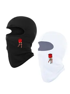 Flower Print Balaclava Face Mask, Breathable Neck Gaiter, Motorcycle Ski Scarf for Men Women, Fashion Accessories for Outdoor Activities