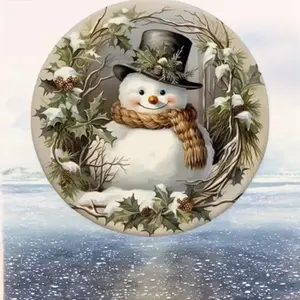 Stained Glass Acrylic Suncatcher: Snowman Holiday, festive and charming decor.