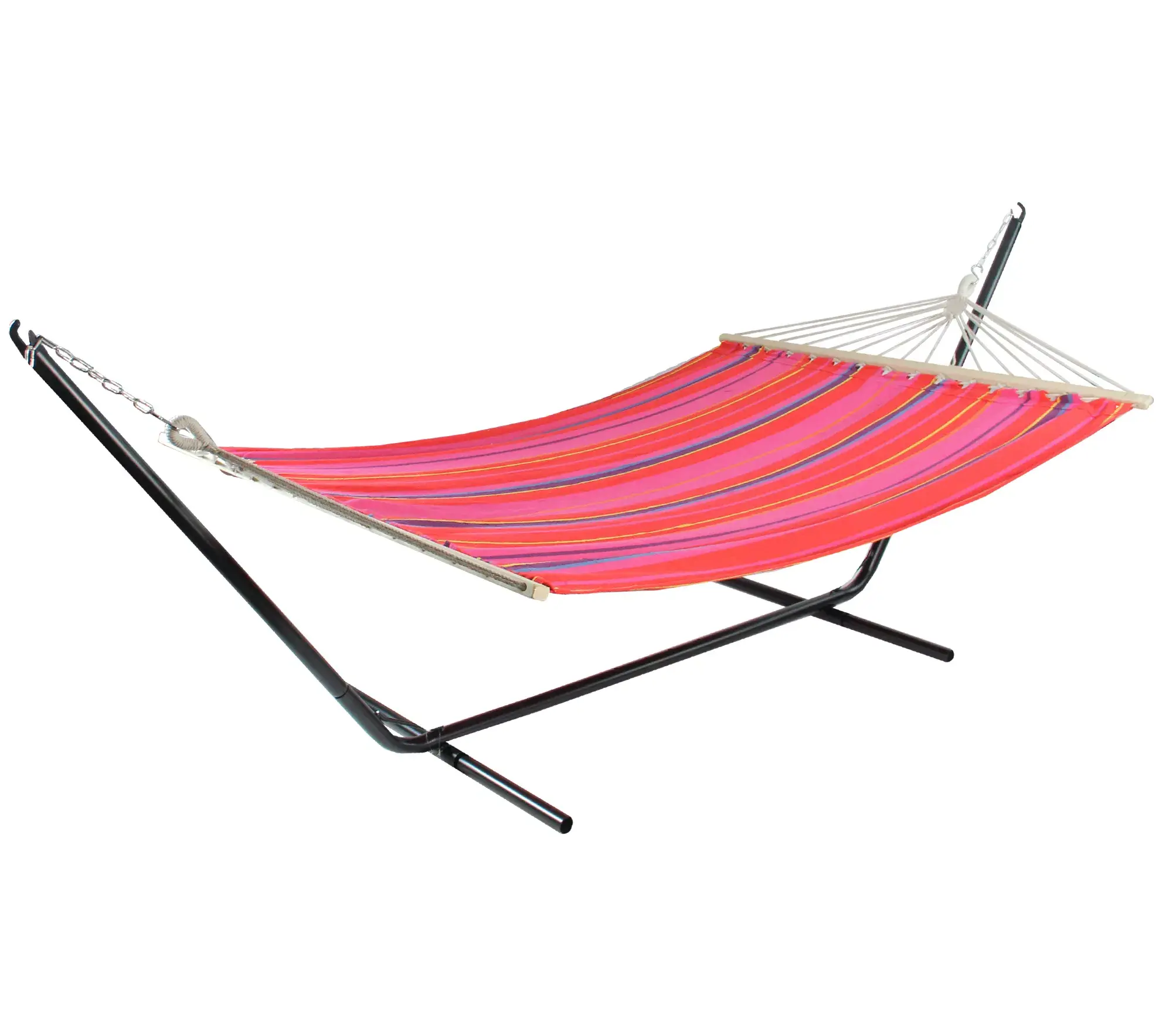 Northlight 75" Red and Pink Striped Poly Cotton Hammock Northlight 75" Red and Pink Striped Poly Cotton Hammock