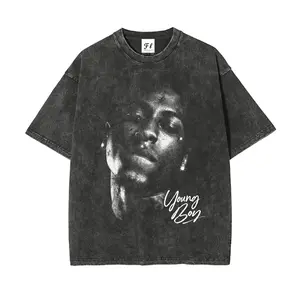 Never Broke Again Vintage Washed T Shirt 100% Cotton Rap Hip Hop Graphic Tee for Men Women YBoy Inspired Streetwear Casual Summer Top Soft Breathable Oversized Gift for YB Fan Slatt 4KT Apparel