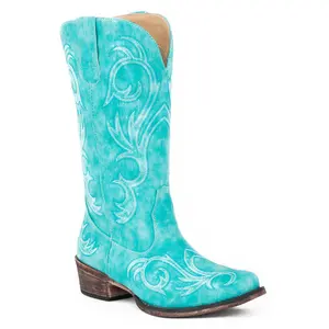 Women's Roper Turquoise Western Boot w/ Embroidery