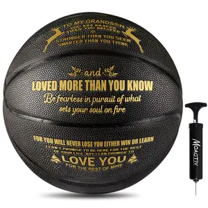 Moactiv A Special Basketball To Show Your Grandson How Much You Love Them - Perfect Christmas Gift for Grandson!, International Standard Size(With A Pump)