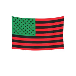 Black American Heritage Flag 3x5 Ft Outdoor Double Sided Mirror Printing Black History Month tapestry valentine's gift for bf