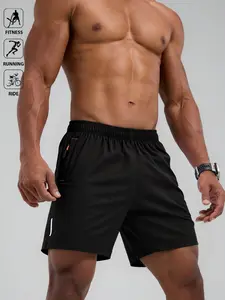 Men's Colorblock Sports Shorts, Breathable Comfortable Quick Drying Shorts, Men's Summer Sports Bottoms for Running Gym Workout, Breathable Fitness Shorts