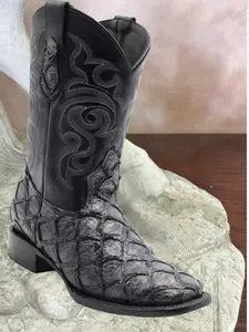 VS50000- VAQUERO SIGNATURE WIDE TOE BOOT IMITACION PIRARUCU COLOR GRIS