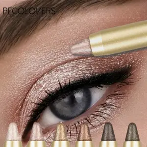 6pcs/set Waterproof Eye Makeup Green Color Pearlescent Pen High Light Stick Silkworm Lying Pen/Rotating Smoky eye shadow Pearlescent Matte eye shadow Pen