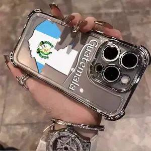 Guatemala Highlight The Simple And Individual Design Suitable For Aesthetic Electroplated TPU Casing For iphone 17 16 15 14 13 12 11 X XS PRO PLUS MAX AIR L1690 Four Corners Anti-Fall Transparent Casual Soft Silicone Phone Cases Gift for Birthday