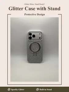 Sparkly Glitter Case with Stand - Glittery Finish for Sparkle, Built-in Stand for Convenience, Protective Design for Device Protection
