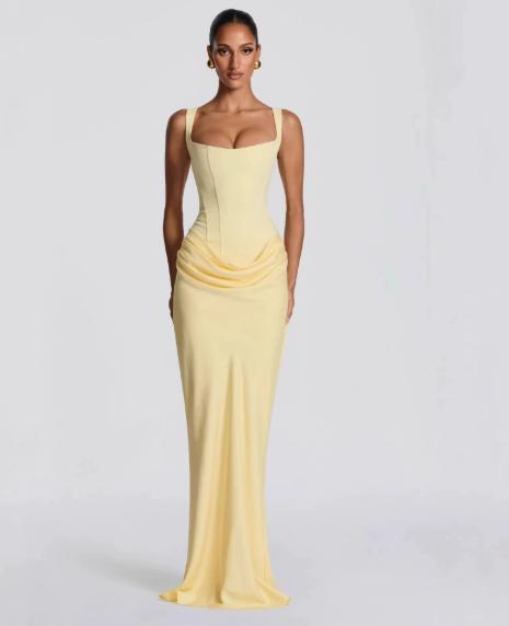 Elegant Corset Evening Dress Women Sleeveless Maxi Gown Formal Wear Formal Events Special Occas