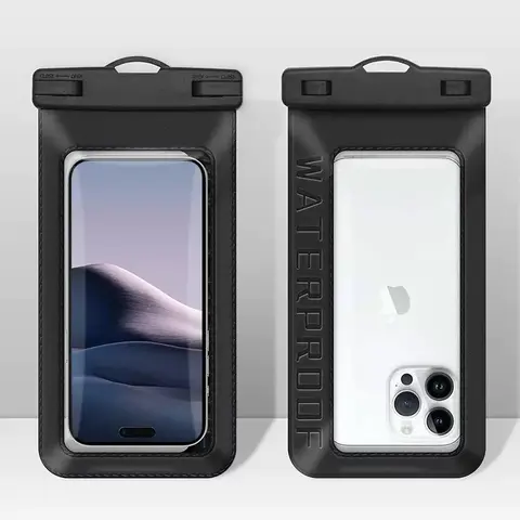 IPX8 Waterproof Smartphone Pouch - Adult Handheld Device Protection, Anti-Stitched Thread Edge, HD Perspective Window, Touch Screen, Lanyard, Clip, Casing Cover - Fits iPhone 17/16/15/14 Pro Max, Ideal for Coastal Use, Deep Diving