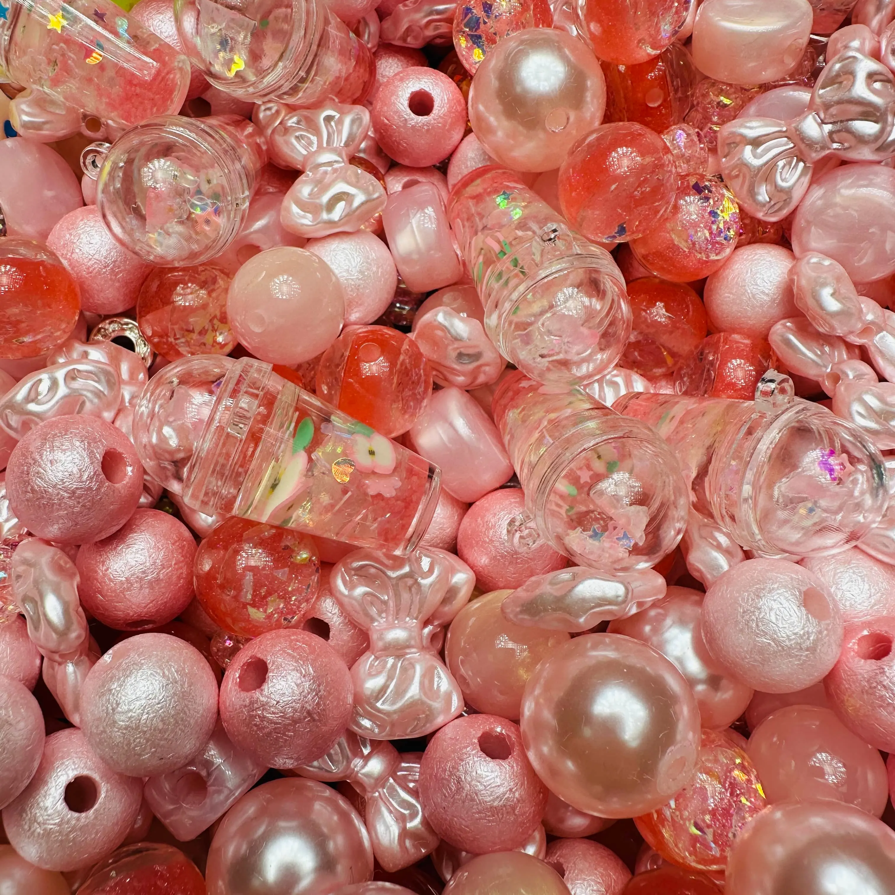 【D.P.C】Color Thems -  Acrylic DIY Beads Mix - 150ml 300ml 650ml Sizes for Bracelets Phone Charms Necklaces Hair Beads Bag Chains Earrings Rings Hair Ropes Diy Projects Diy Jewelry