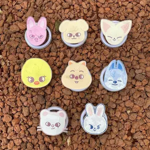 Kpop Inspired Pastel Animal Face MagSafe Phone Grip - Magnetic Phone Stand Holder - Cute Fan Accessory