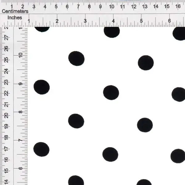 Rayon Challis Polka Dot Print Fabric, 54 in Wide, 120 GSM Lightweight Soft Draping Apparel Fabric for Sewing Projects