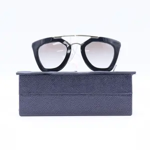 Pre-owned Prada Acetate Cinema Sunglasses SPR Black Twins LDJ3736