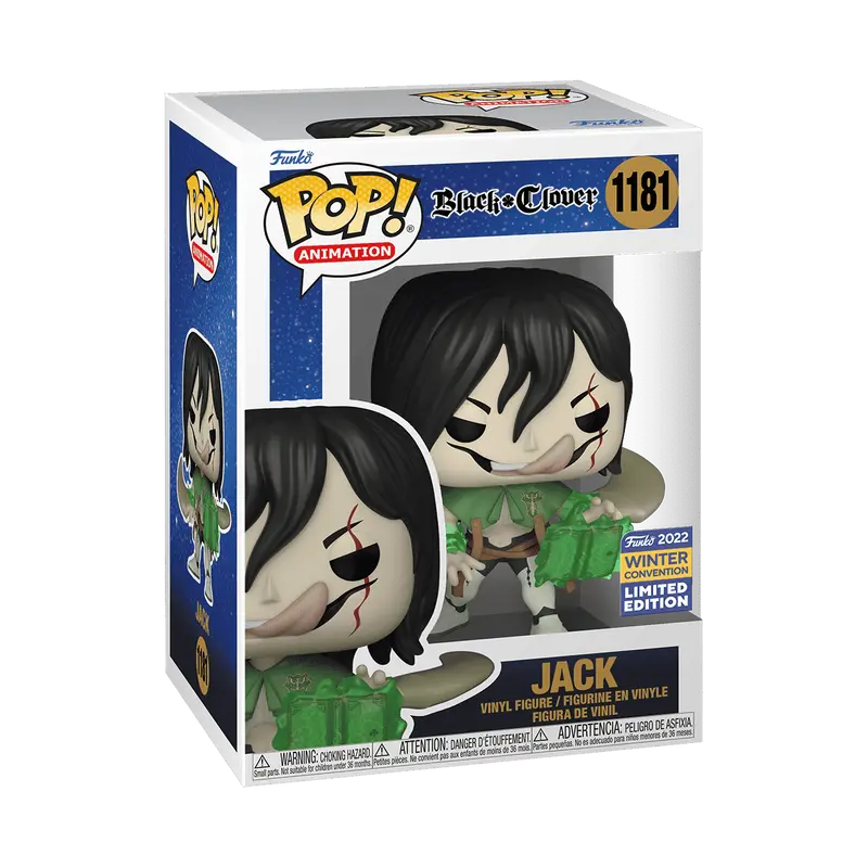Funko Pop! Black Clover - Jack Ripper #1181 (2022 Winter Convention) Exclusive (Sticker may vary) Collectible Pop Vinyl Figure