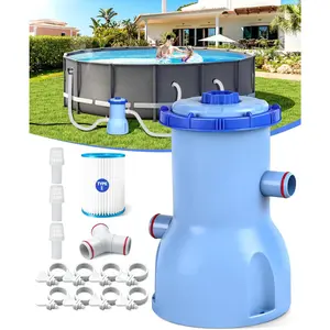 2026 Improved 530 GPH Small Pool Filter Pump | ETL Certified  Filter Pump for Above Ground Pools | Water Circulation System-  Remove Debris,  -clear Pool Water