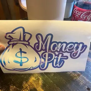 Money pit 9 inch vinyl vehicle decal