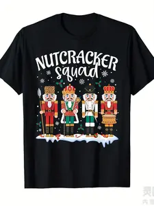 Nutcracker Squad Holiday Christmas T-Shirt for Boys, Girls, Women, And Men.Unisex Design for Summer , Featuring Short Sleeves And Made from G Pure