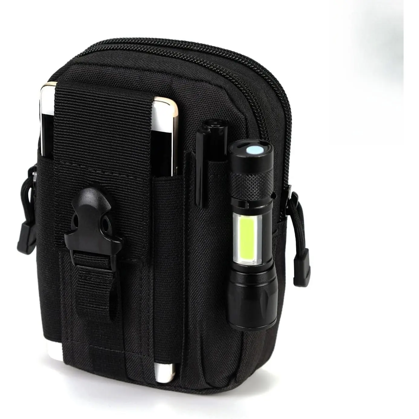 Tactical Waist Pouch MOLLE EDC Pouch Outdoor Man Waist Bag with Phone Belt Clip Holder Holster Carrying Pouch for Smartphone