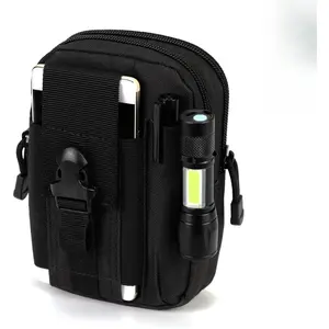 Tactical Waist Pouch MOLLE EDC Pouch Outdoor Man Waist Bag with Phone Belt Clip Holder Holster Carrying Pouch for Smartphone