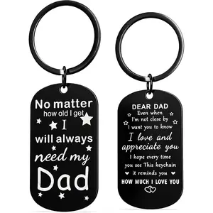 Fathers Day Gifts for Dad from Daughter Son Wife, Sentimental Keychain Meaningful Gifts for Dad Husband from Kids, Birthday Christmas Thanksgiving Gift Ideas for Father