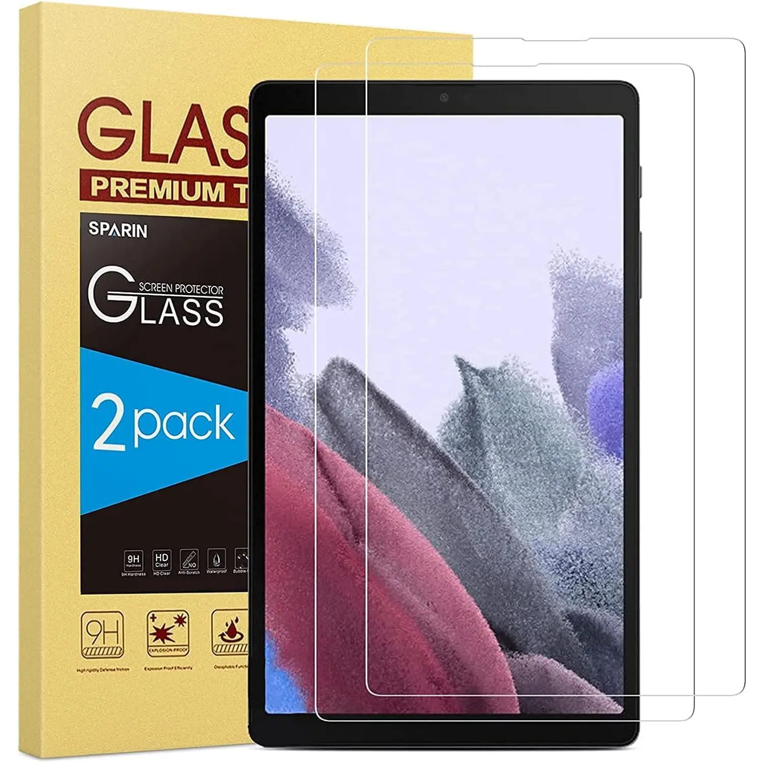 2 pack screen protector for Samsung Galaxy Tab A7 Lite (SM-T220/t225/t227), tempered glass screen protector for Galaxy Tab A7 Lite 8.7 inch, bubbles-free