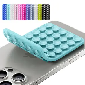 HISTORYOO Silicone Suction Cup Phone Case Mount Sticky Double Sided Phone Grip on Glass Metal Plastic For Phone, For Case, Hands-Free Vacuum Grip Holder for iPhone & Android, Phone Accessory for Selfies and Videos, Removable