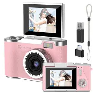 [4K HD Digital Camera] 4K HD Digital Camera - 2.4'' Flip Screen Professional Portable Travel Camera - Support for Taking Photos, Recording Videos, Vlogging for Beginners - Thanksgiving And Christmas Gift Vacation