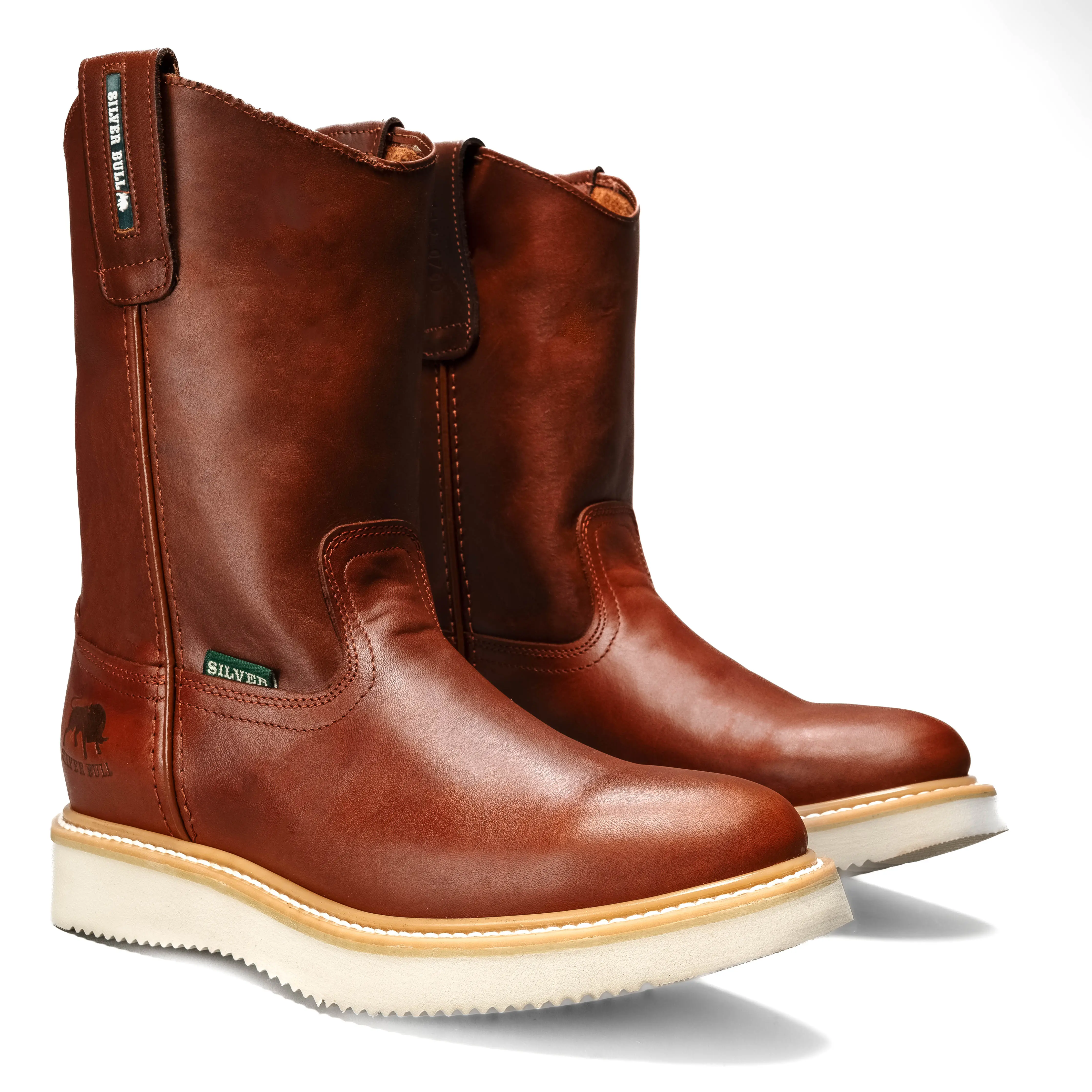 SB700 Leather Comfort Work Boots -Round Toe Lightweight FlexTech Technology