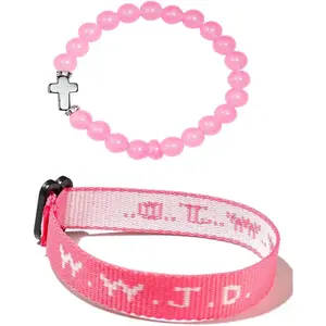 WWJD Braided Rope Beads Bracelet Set for Women Men What Would  Do Handmade Colorful Bracelets Protection Pray Inspirational Religious Christian Bracelet for Women Gifts