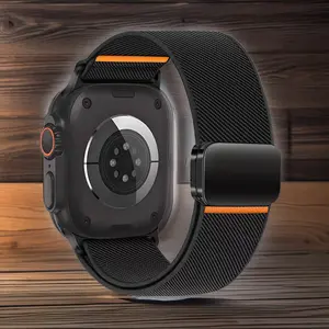 Magnetic Buckle Nylon Watch Band for Apple Watch Series 11/10/9/8/7/se/6/5/4, Unisex Sport Strap for Iwatch Ultra 49mm-40mm