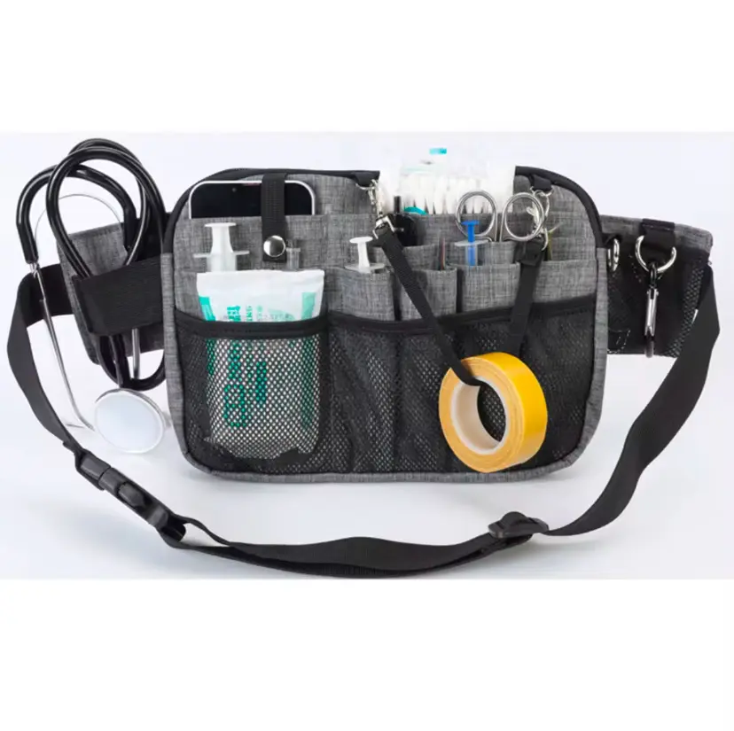 Healthcare Fanny Pack Waist Belt with Multiple Pockets for Medical Tools and Supplies