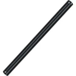 Fan mounting rod, suitable for ceiling fans, ceiling mounting position, black rust-proof coating, double-sided perforated mounting position.