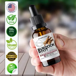 Organic Burdock Root Tincture Get Green Human Herbal Liquid Supplement 60000mg for Liver Detox and Skin Support with Burdock Extract