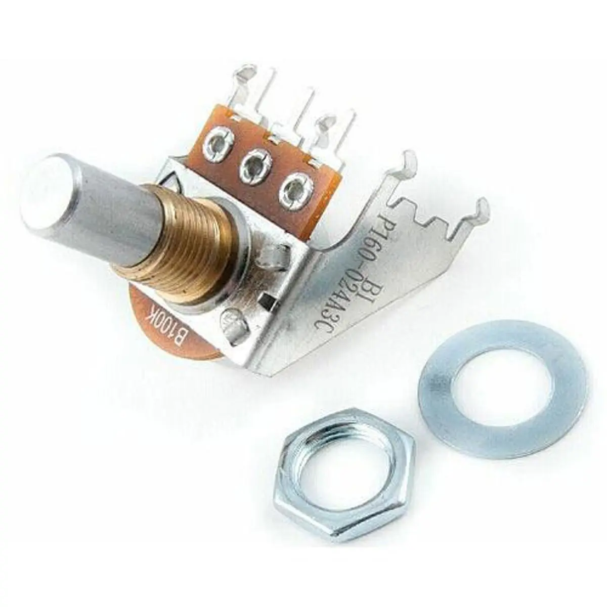Fender 100K B Taper Multipurpose 1/4" Solid-Shaft Snap-In Potentiometer for Amplifiers