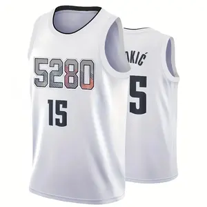 Nikola Jokic 5280 Stitched Basketball Jersey Men's Large White - Perfect Gift for Fans and Movie Lovers, New & Authentic Style Athletic Outfits Sport Top Workout Sportswear Training Clothes shore embroidered shirt