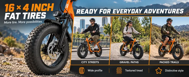 ESKUTE V101 wide fat tires and suspension